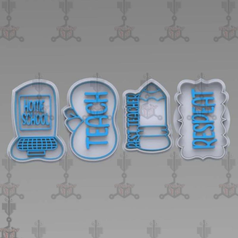 Teacher's Day Cookie Cutters Set4