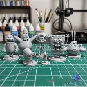 Spongebob Collection - STL + Pre-support Lychee - Ready to Print