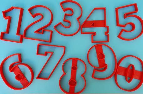 Set of 10 Number Cookie Cutters