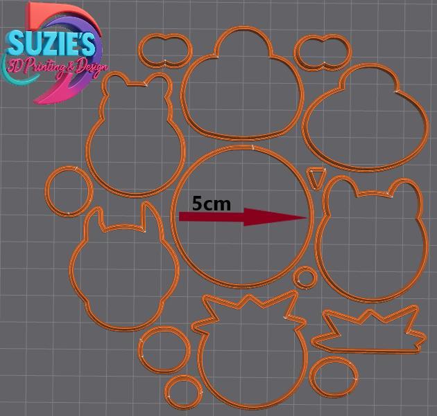 Build a Monster Fondant Cutters