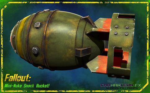 Fallout 4 Mini-Nuke Snack Bucket Cosplay Prop
