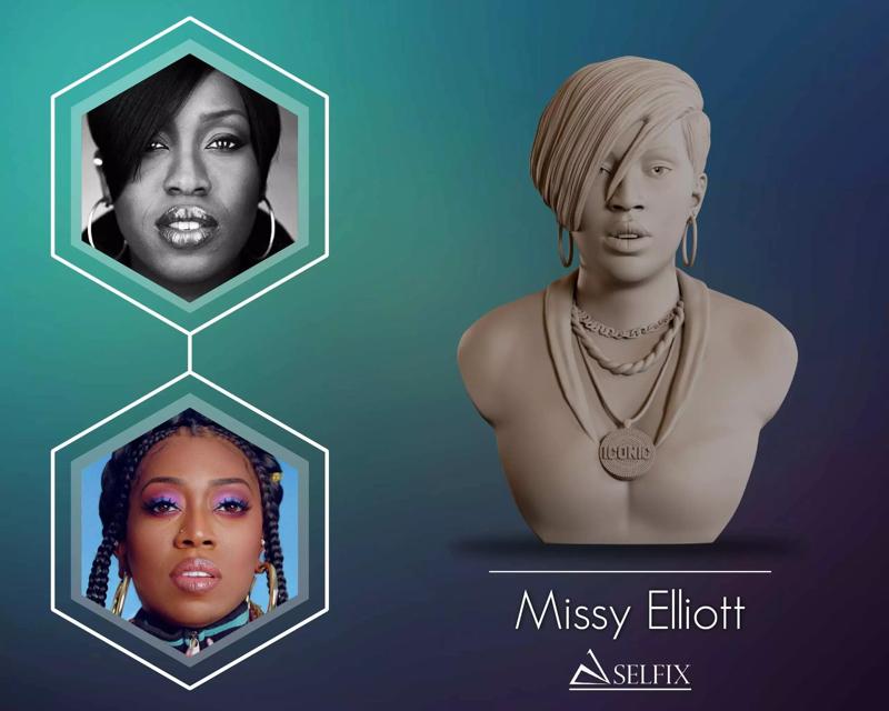 Missy Elliott Bust sculpture
