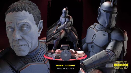 Moff Gideon Sculpture Star Wars 3D Models Ready for 3D printing