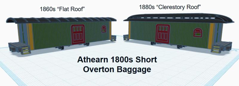 1860s/1880s Athearn Overton Baggage Car (HO SCALE)