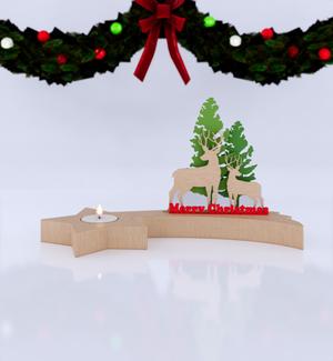 Christmas Candle Holder 3D STL Models, 3D Christmas Print Files