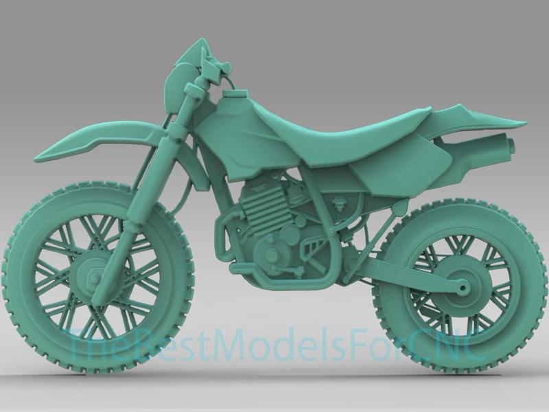 3D Model STL File for CNC Router Laser & 3D Printer Motorcycle Profile