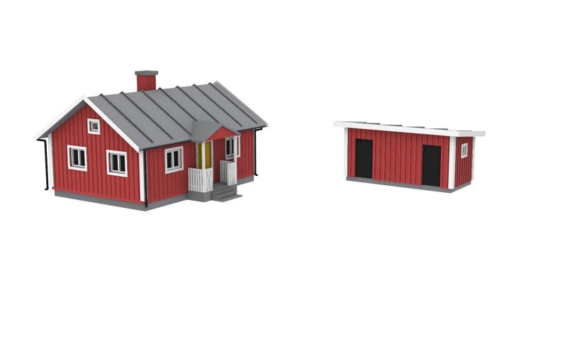Small typcial swedish cottage in scale 1:87