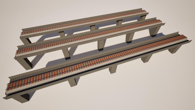 Straight Viaduct, in H0 scale