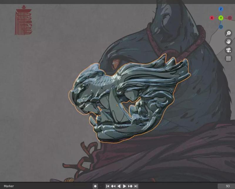 Neko Samurai Menpo Mask