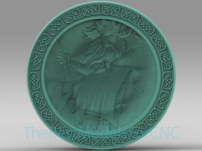 3D Model STL File for CNC Router Laser & 3D Printer Poseidon Disk Boll