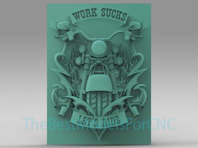 3D Model STL File for CNC Router Laser & 3D Printer Motorcycle Shield