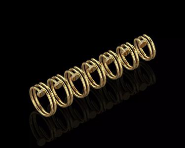 Juste un Clou Rings double in different sizes 15 to 21  3D Model Collection