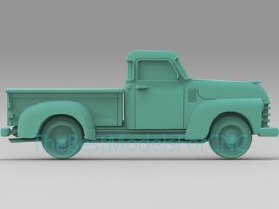 3D Model STL File for CNC Router Laser & 3D Printer Gmc Pickup Truck 1951