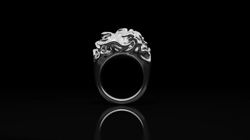 3D STL Ring Jewelry File For 3D Printing, 3D Print Ring