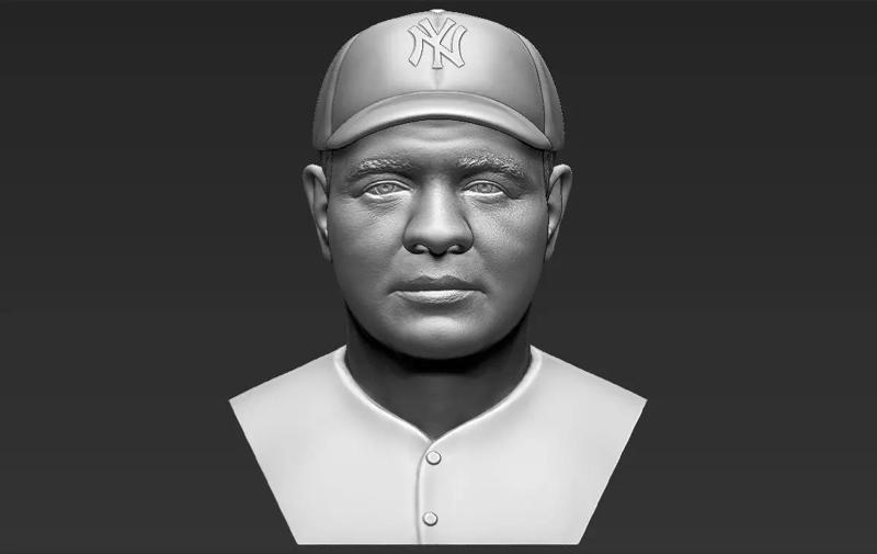 Babe Ruth bust 3D printing ready stl obj formats
