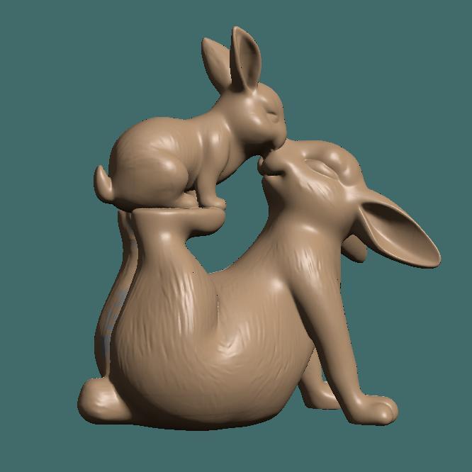 Kissing rabbit
