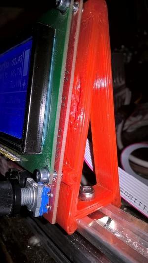 RepRapDiscount Full Graphic Smart Controller LCD Mount Bracket for 2020 v-slot extrusion profile