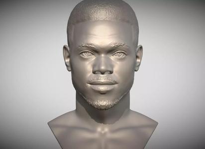 Chance The Rapper bust 3D printing ready stl obj formats