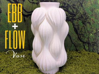 Ebb + Flow Modern Wavy Ceramic Style Vase 