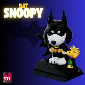 BatBeagle & FeatherSidekick – STL File Batman Snoopy & Woodstock as Superheroes – Comic Collectible Model