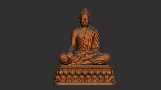 Asian Buddha statues for 3D printing Model
