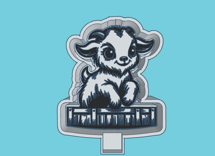 Cute Goat Jumping -  Freshie Mold Housing