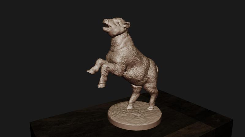 Lamb goat calf bleating and jumbing stl