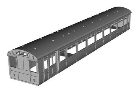 LNWR Siemens Driving Trailer coach (modified) 1/148 scale