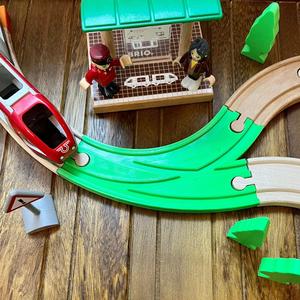 Train Track - Double Curve Splitter - Compatible with BRIO and Others