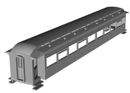 Lancashire and Yorkshire Railway Southport EMU Trailer 1st 1/76 scale