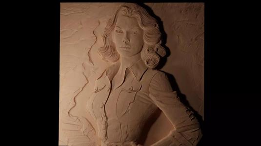 Peggy Carter  CNC 3d Print High Relief Sand Casting