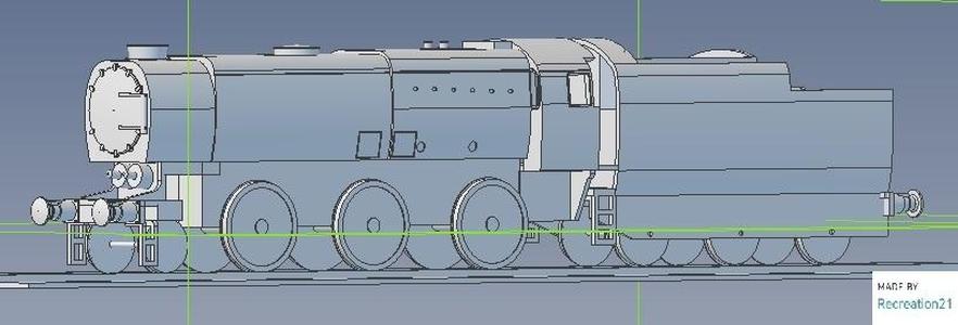 Bulleid Q1 loco variation 2-6-0 and 2-8-0 Boiler type B  1/100 scale