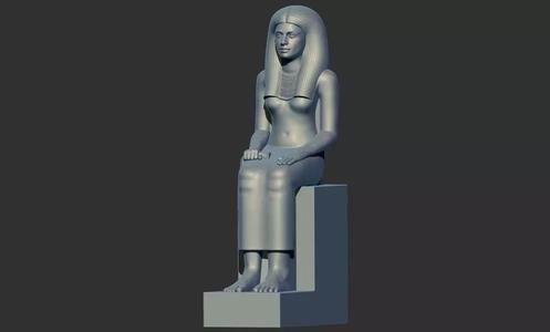 Statue of Lady Sennuwy Pharaoh 3d printable model