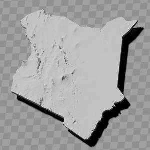 Kenya relief maps topography collection