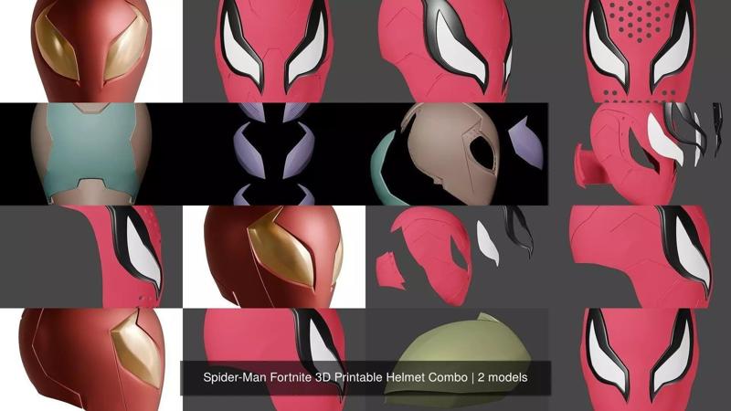 Spider-Man Fortnite 3D Printable Helmet Combo 3D Model Collection