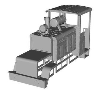 Baldwin 50hp gas mechanical loco 1/32 scale
