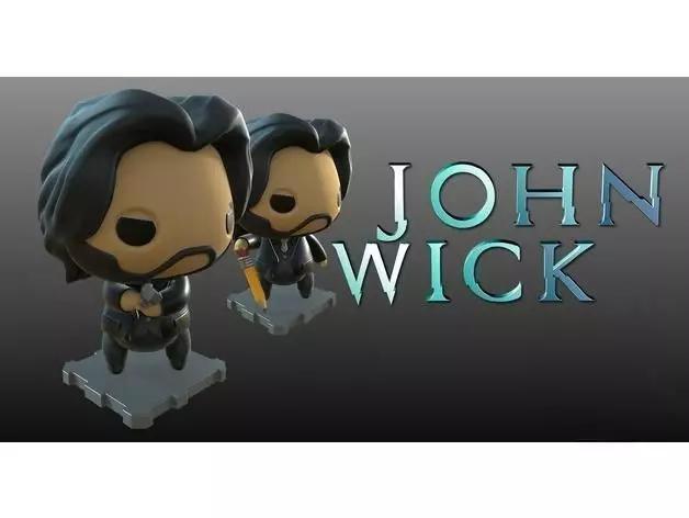 John Wick 3D Printing Sculpture