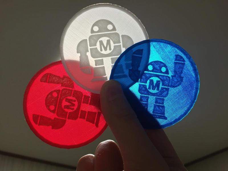 Maker Faire Robot (coin and key ring)