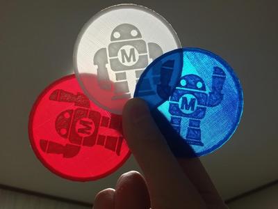 Maker Faire Robot (coin and key ring)