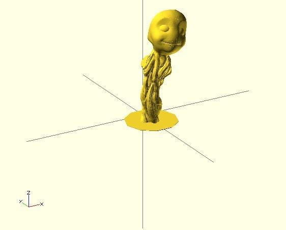 Head of the dancing baby Groot