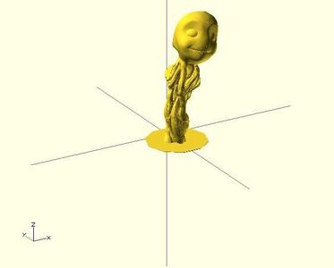 Head of the dancing baby Groot