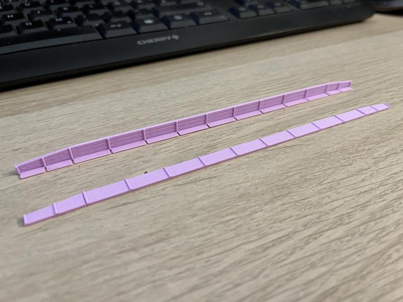 Platform edge for N scale model railroad (1:160)