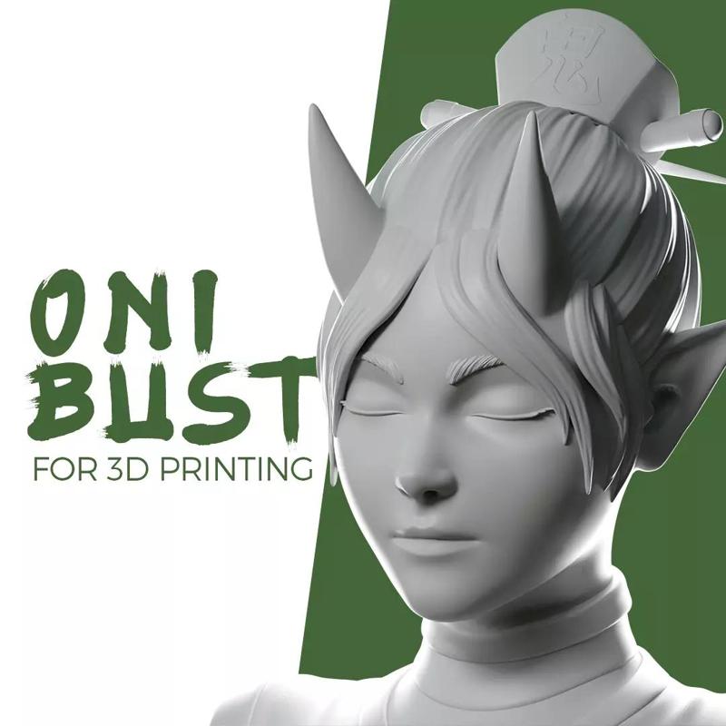 Oni Bust for 3D Printing