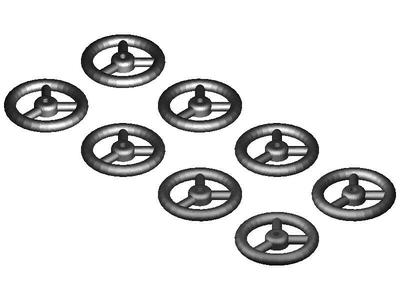 Set of handwheels 7 mm diameter 1:43