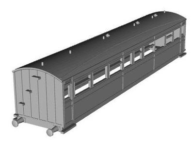 KESR Pickering bogie All Third coach 1/76 scale