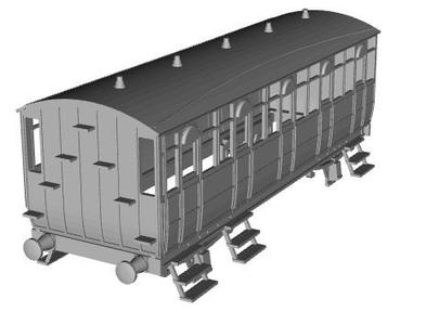 WCPR No 11 Brake 3rd coach 1/100 scale