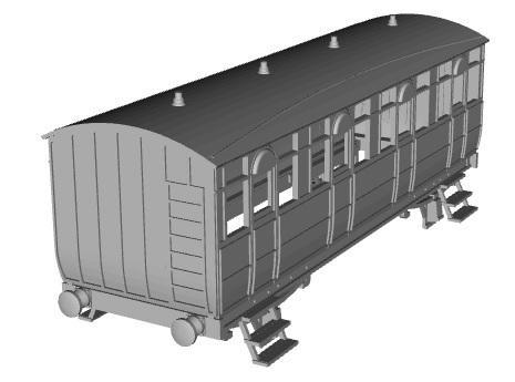 WCPR No 7 All 1st class coach 1/76 scale