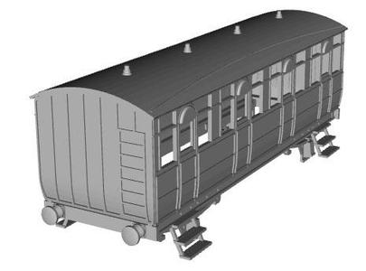 WCPR No 7 All 1st class coach 1/76 scale