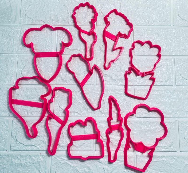 Flowers cookie cutters (Set of 10)