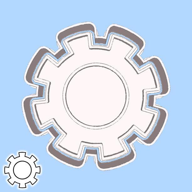 Tools cookie cutters - gear (style 1)